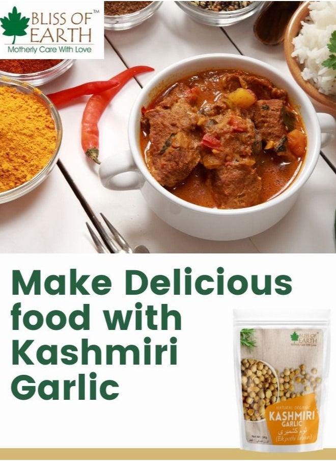 BLISS OF EARTH Bliss of Earth Naturally Organic Kashmiri Garlic From Indian Himalayas Single Clove Kashmiri Lahsun Ek Pothi Snow Mountain Garlic Great for Cooking seasaing ketchup making 1kg  - Image 4