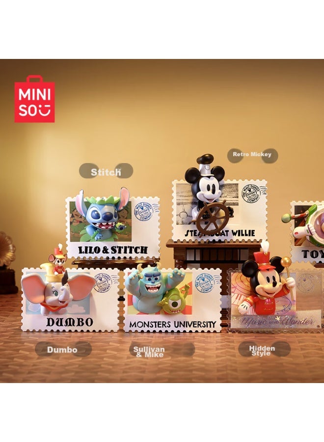 Miniso Disney 100th Anniversary Retro Stamp Blind Box Figurine, Desktop Decoration Toy, Birthday Gift For Men And Women, Single Box - Image 3
