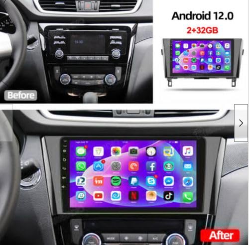 moseiny 10" Double Din Car Stereo Radio for Nissan Rogue X-Trail 2014 2015 2016 2017 2018 2019 Android 14 Car Radio Screen for Nissan Qashqai 2017-2019 with Wireless Carplay Android GPS Navigation 2+32G - Image 2