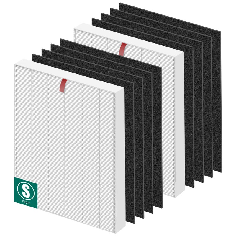 APPLIANCEMATES C545 Replacement Filter S for Winix C545 Air Purifier Replace 1712009600 25220058002 2  H13 Ture HEPA Filters  8  Activated Carbon Filters