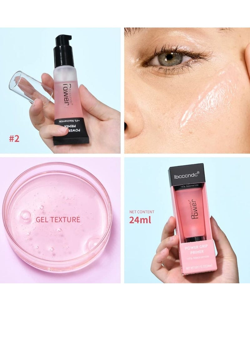 ibcccndc Face Primer Makeup Pore Power Grip Primer Gel based Gripping Jelly Primer for Moisturizing and Locking Foundation Long Lasting Perfect Makeup Base 24ml  - Image 4