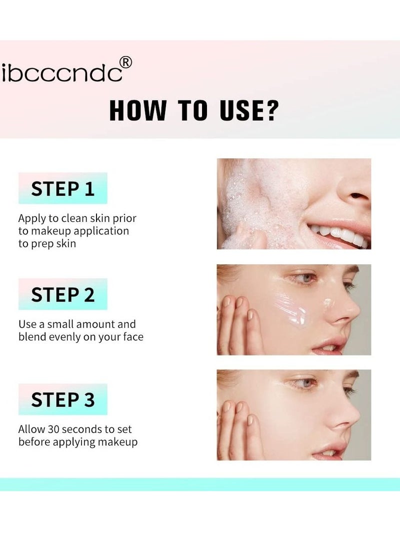 ibcccndc Face Primer Makeup Pore Power Grip Primer Gel based Gripping Jelly Primer for Moisturizing and Locking Foundation Long Lasting Perfect Makeup Base 24ml  - Image 5