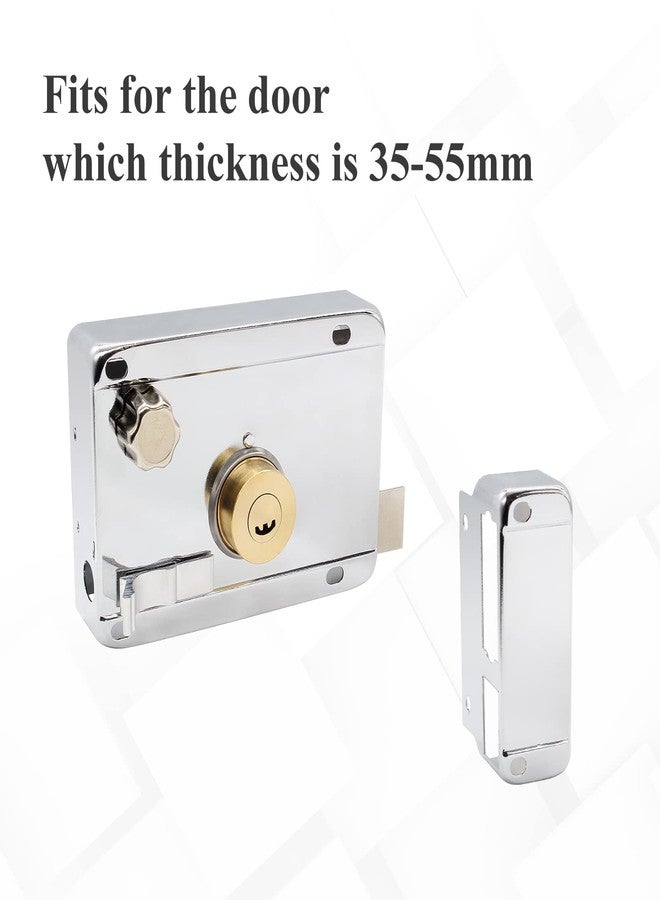 LDEXIN Home Safety Vertical Keyway Cylinder Deadbolt Rim Lock Set Exterior Door Anti-Theft Door Locks, Right Opened - Image 5