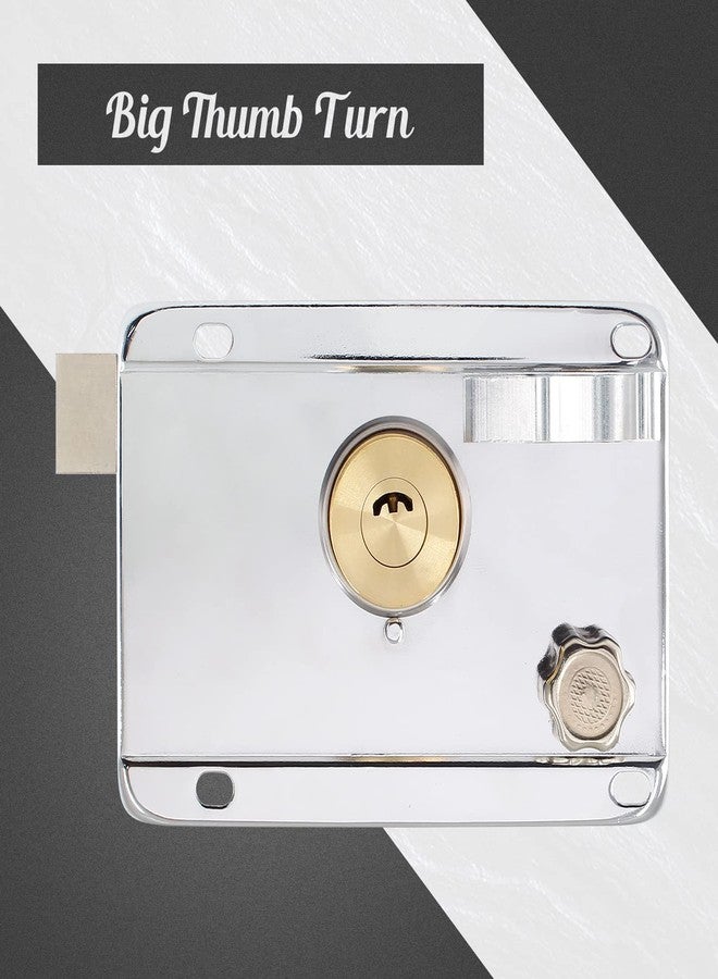 LDEXIN Home Safety Vertical Keyway Cylinder Deadbolt Rim Lock Set Exterior Door Anti-Theft Door Locks, Right Opened - Image 3