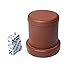 RERIVER PU Leather Dice Cup Set with Lid Dark Brown Felt Lining Quiet Shaker Cup Includes 6 Dot Dice for Liars Dice Farkle Yahtzee Board Games 1 Pack - Image 4