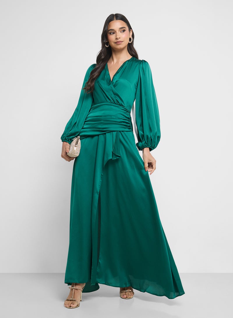 ايلا ليمتد اديشن فستان سهرة زمردي - Image 4