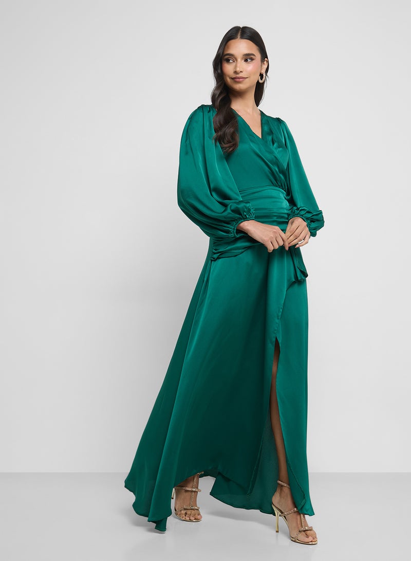 ايلا ليمتد اديشن فستان سهرة زمردي - Image 1