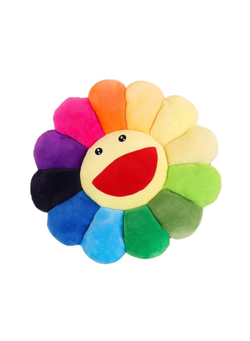 Sunflower Flower Plush Pillow, Soft and Comfortable Smiley Cushion Colorful Sun for Home Bedroom Shop Restaurant Decor  - Image 1