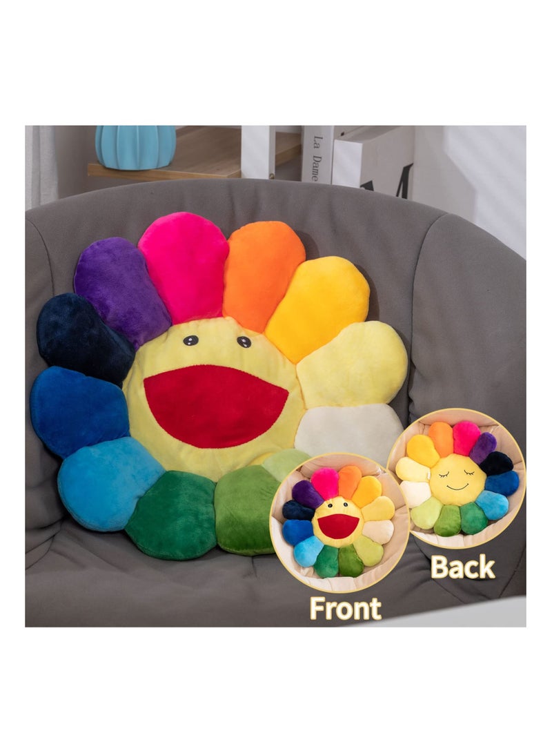 Sunflower Flower Plush Pillow, Soft and Comfortable Smiley Cushion Colorful Sun for Home Bedroom Shop Restaurant Decor  - Image 4