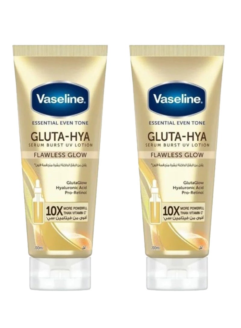 Vaseline 2-Piece Lotion Enhanced with Serum for Radiant Skin 200*2 ml - Image 1