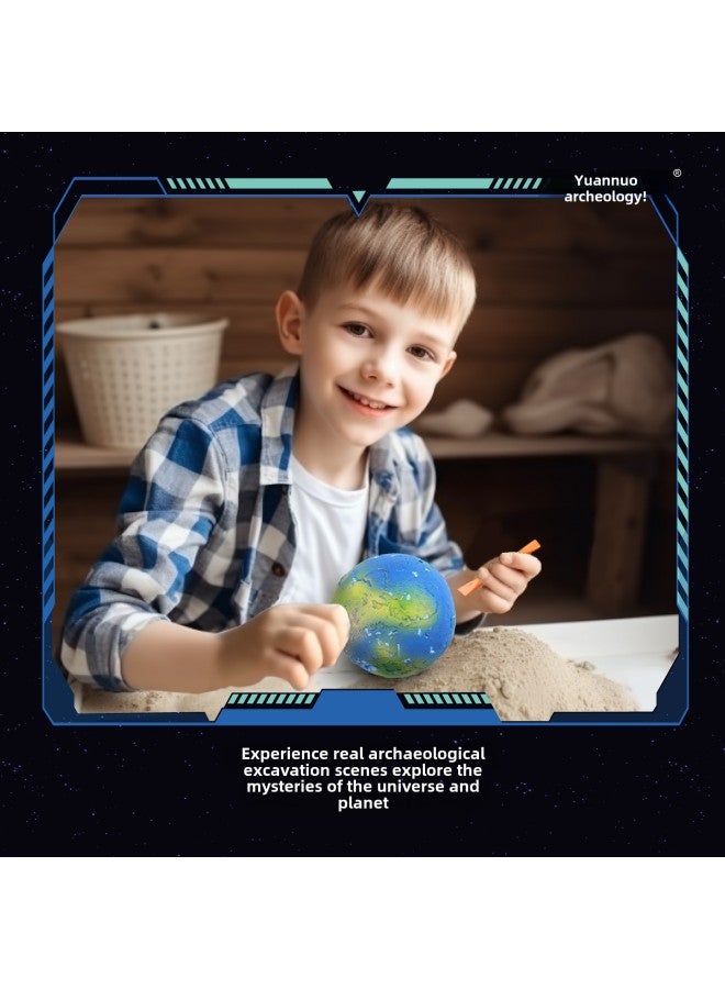 Pinot Archaeology Eight Planets Digging Earth Solar System Blind Box Toy Children's Planet Mars Exploration Gem-Color:Eight Planets Of Pino Mercury [Color Box Edition]]  - Image 3