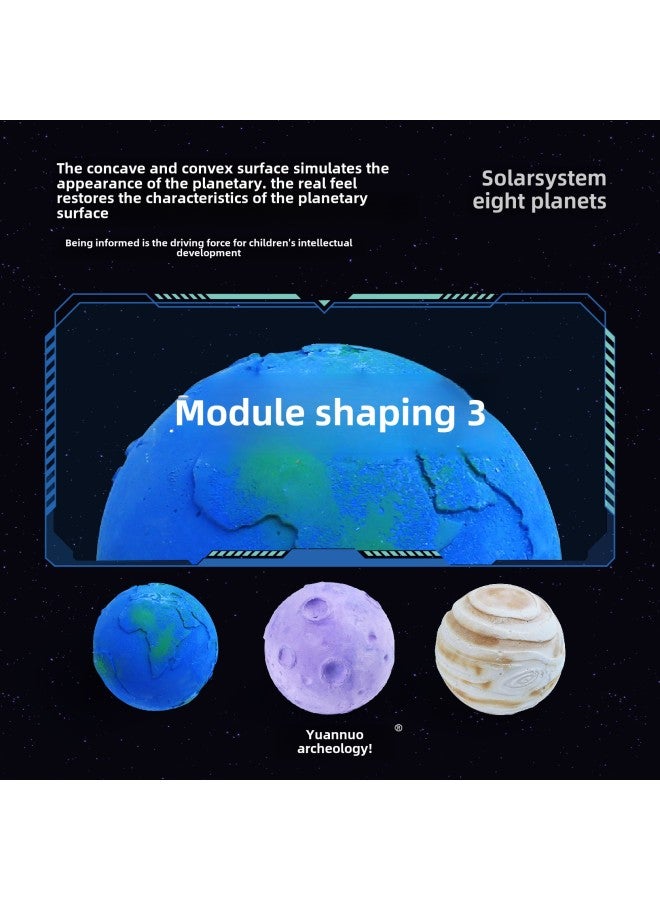 Pinot Archaeology Eight Planets Digging Earth Solar System Blind Box Toy Children's Planet Mars Exploration Gem-Color:Eight Planets Of Pino Mercury [Color Box Edition]]  - Image 5