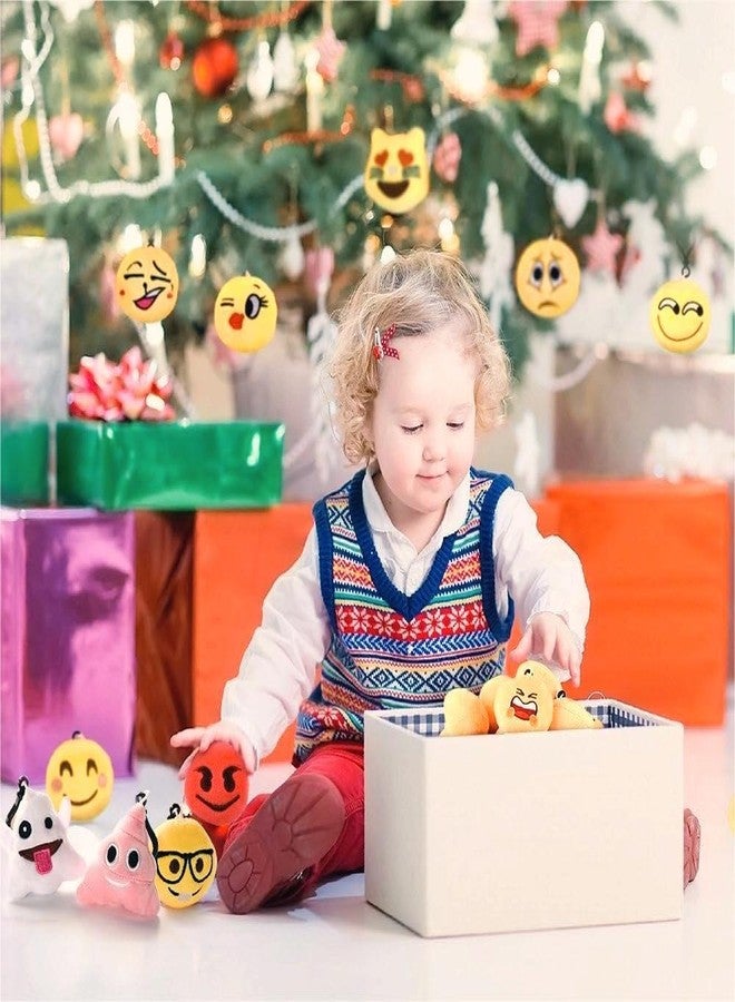 OHill 60 Pack Mini Plush Emoticon Keychain Mini Pillows Key Ring for Birthday Event Party Favors Supplies - Image 4