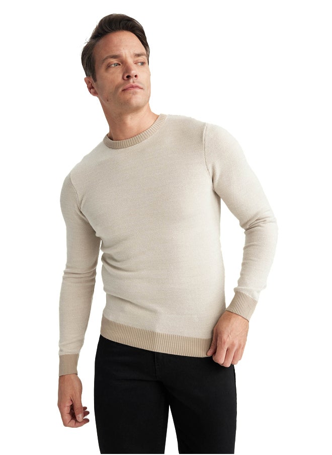 DeFacto Man Tricot Standart Fit Crew Neck Pullover  - Image 3