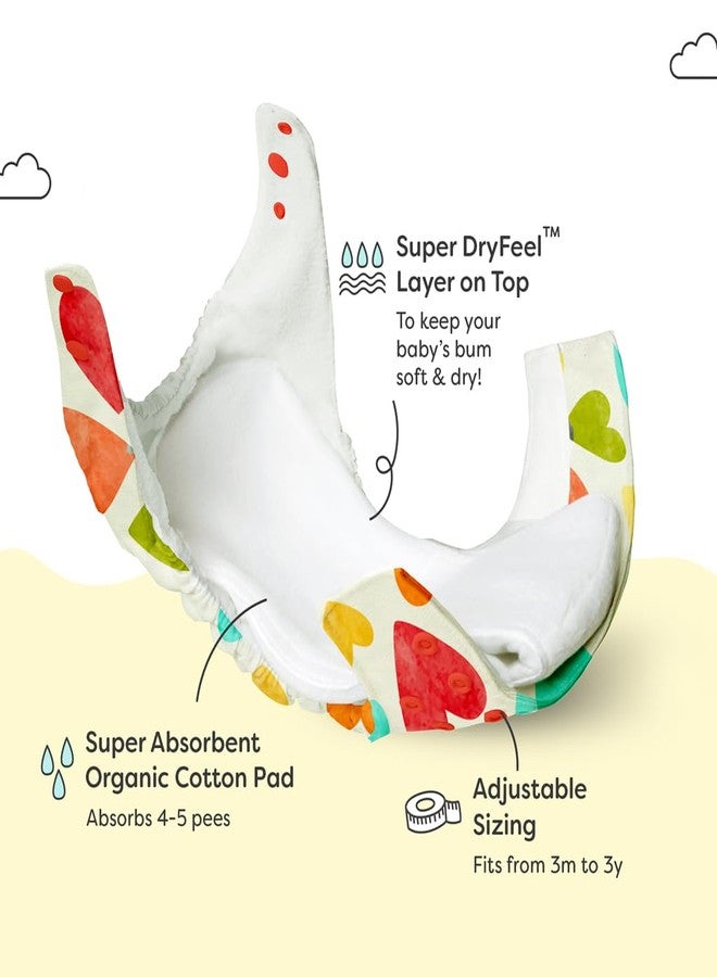 سوبربوتمز حفاضات قماشية SuperBottoms مقاس حر UNO مع بطانات قابلة للاستخدام مرة واحدة (عبوة من 5 قطع) | حفاضات قماشية قابلة لإعادة الاستخدام والغسل للأطفال مع مقاس قابل للتعديل للاستخدام اليومي - Image 4
