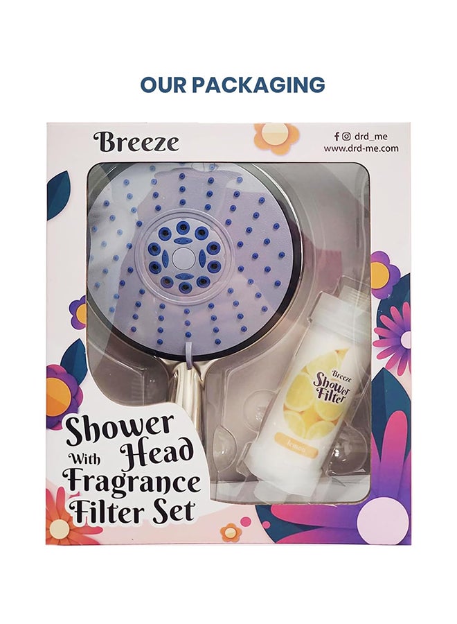 Home Pro Home Pro Breeze Shower head with Filter with Vitamin C, Helps Dry Skin And Hair Loss, with Lemon Scent | Fragrance  - Image 2