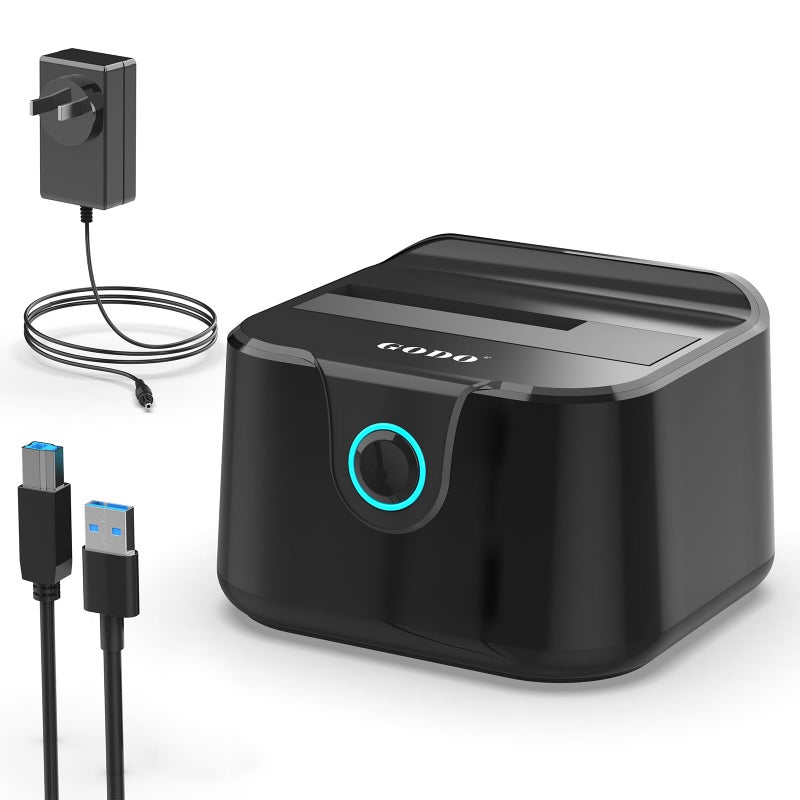 GODO Single Hard Drive Docking Station USB 3.0 to SATA III for 2.5/3.5 inch HDD SSD, External Hard Drive Dock with UASP (5 Gbps),Support Offline Clone and Max - Image 1