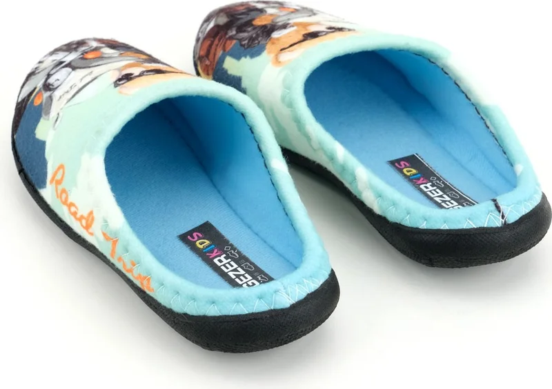 Gezer Boy Winter Design Comfortable Silent Sole Gondola Home Garden Slippers