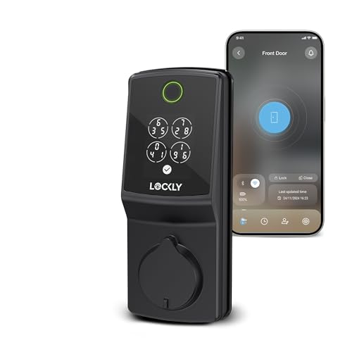 Lockly Secure Pro (2025 Latest Version), Smart Lock with Built-in Wi-Fi, New-Gen Fingerprint Door Lock, Keyless Entry Deadbolt, PIN Genie Keypad, Auto Lock, App Remote Control, Easy Installation - Image 1