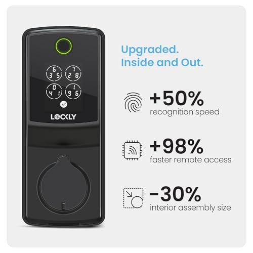 Lockly Secure Pro (2025 Latest Version), Smart Lock with Built-in Wi-Fi, New-Gen Fingerprint Door Lock, Keyless Entry Deadbolt, PIN Genie Keypad, Auto Lock, App Remote Control, Easy Installation - Image 3