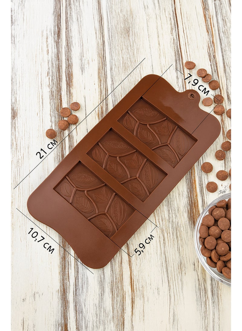 مجموعة قوالب الشوكولاتة المصنوعة من السيليكون، مكونة من قطعتين - تصميم حجري غير لاصق ومتشقق، قوالب سيليكون للشوكولاتة والحلوى والثلج والجيلي والصابون - قابلة لإعادة الاستخدام، آمنة غذائيًا، مقاومة للحرارة، سهلة التنظيف - Image 3