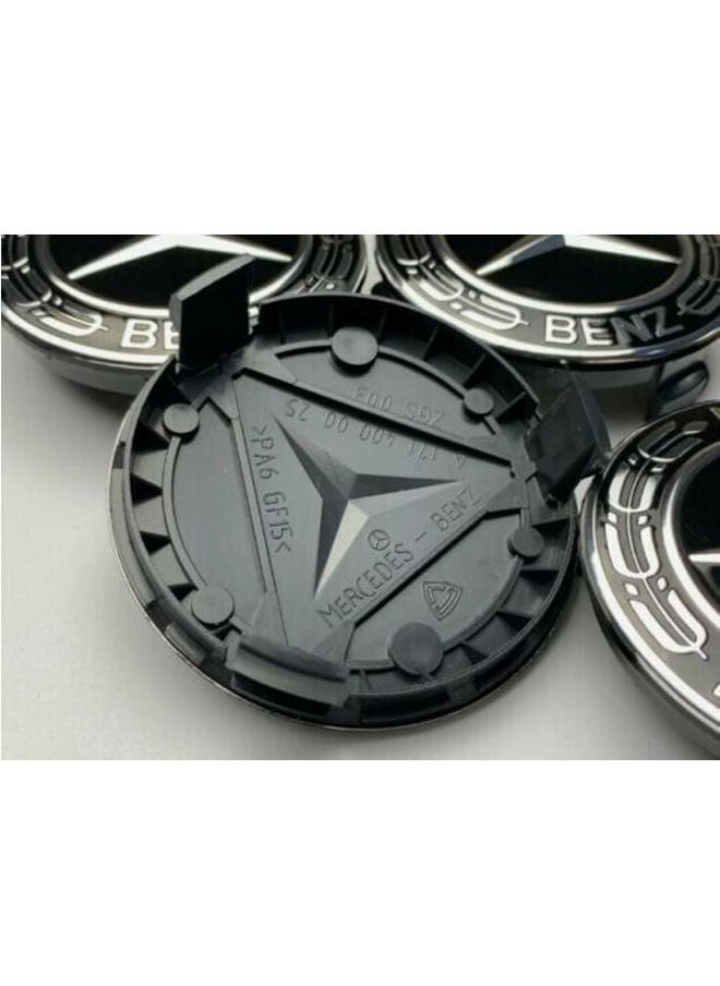 Generic 4psc Car Wheel Center Caps for Mercedes Benz 75mm/2.95 inch  - Image 3