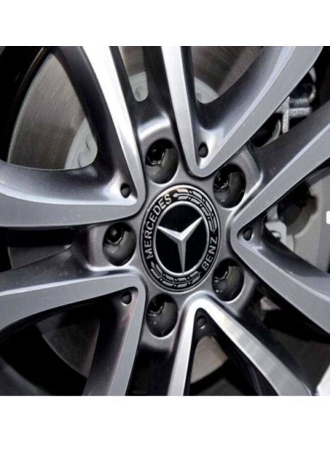 Generic 4psc Car Wheel Center Caps for Mercedes Benz 75mm/2.95 inch  - Image 2