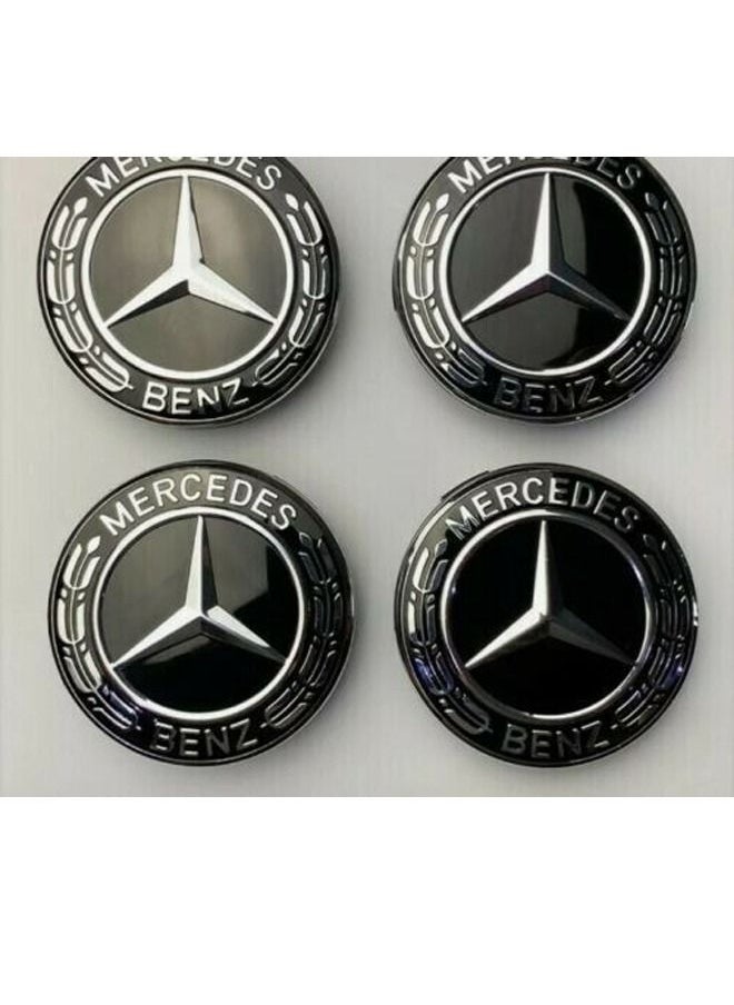 Generic 4psc Car Wheel Center Caps for Mercedes Benz 75mm/2.95 inch  - Image 5