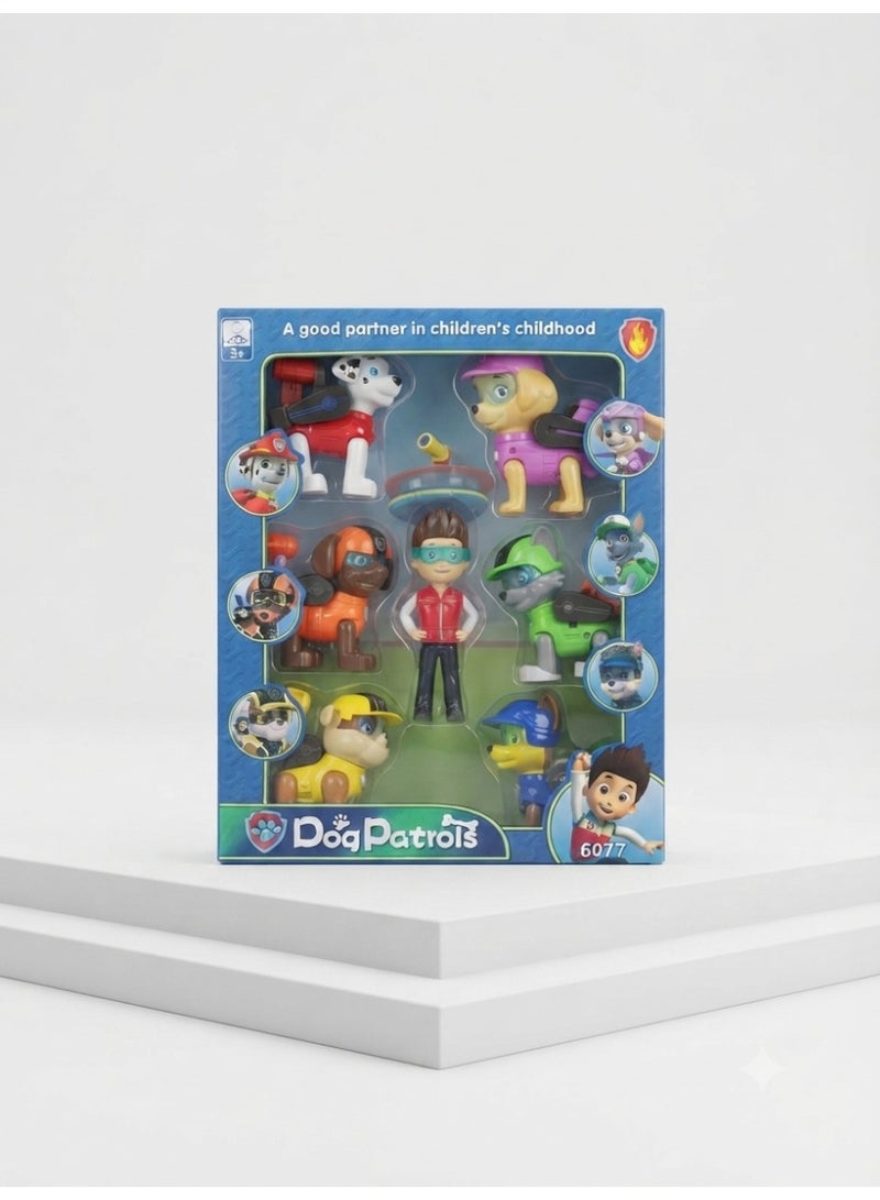Dog Patrols Action Figure Playset for Kids, Complete Heroic Pups & Leader Toy Set - Image 1