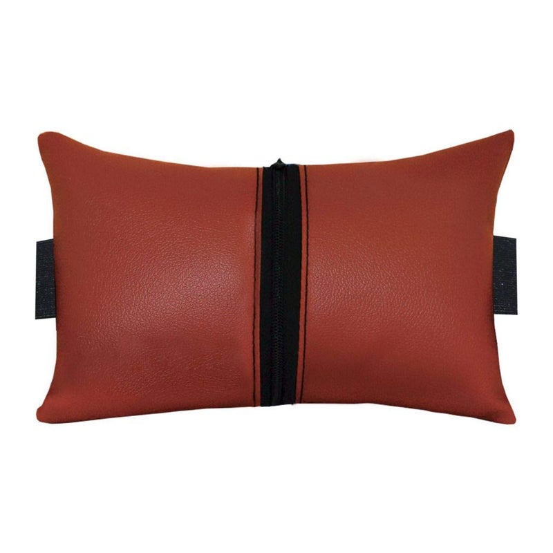 ACM Acm Leather Cushion Pillow Head & Neck Rest Compatible with Study Chair Brown (This is Pillow for Chair and Chair is not Included) - Image 3