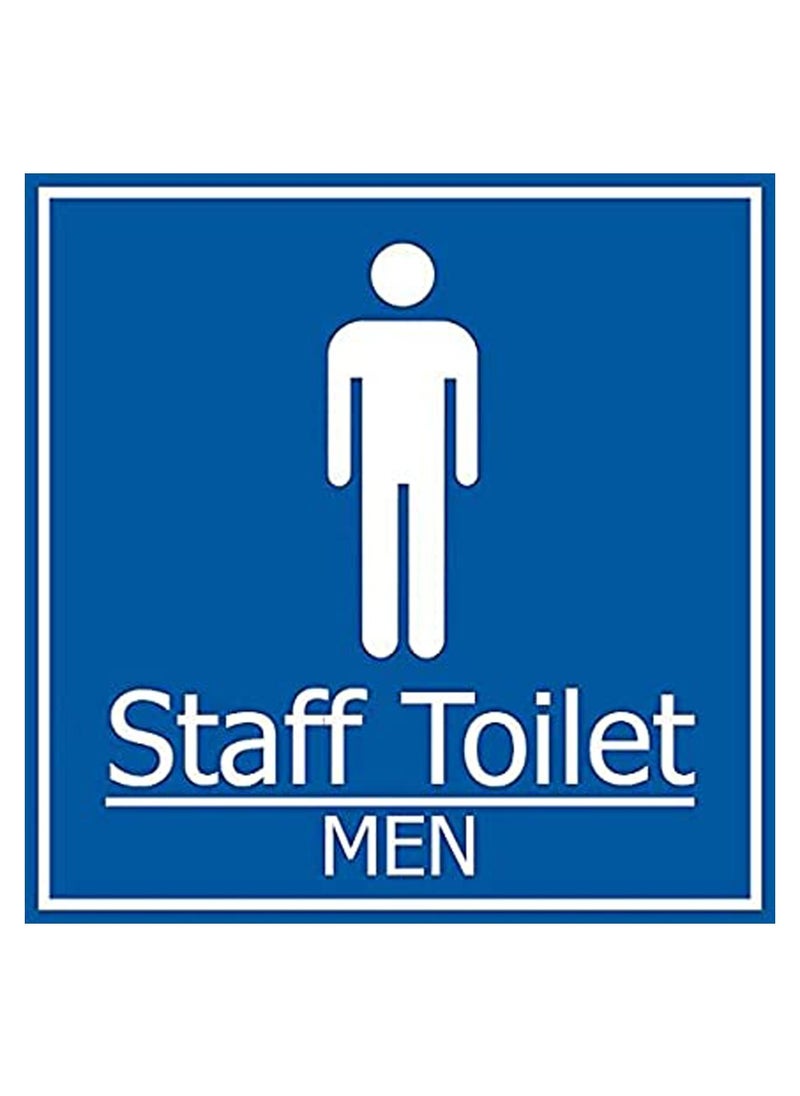 Generic Guidance sign, vinyl bathroom door sticker for men's bathroom, to guide toilet doors and home walls, blue color, 15 x 15 cm from Up to Date Egypt  - Image 1