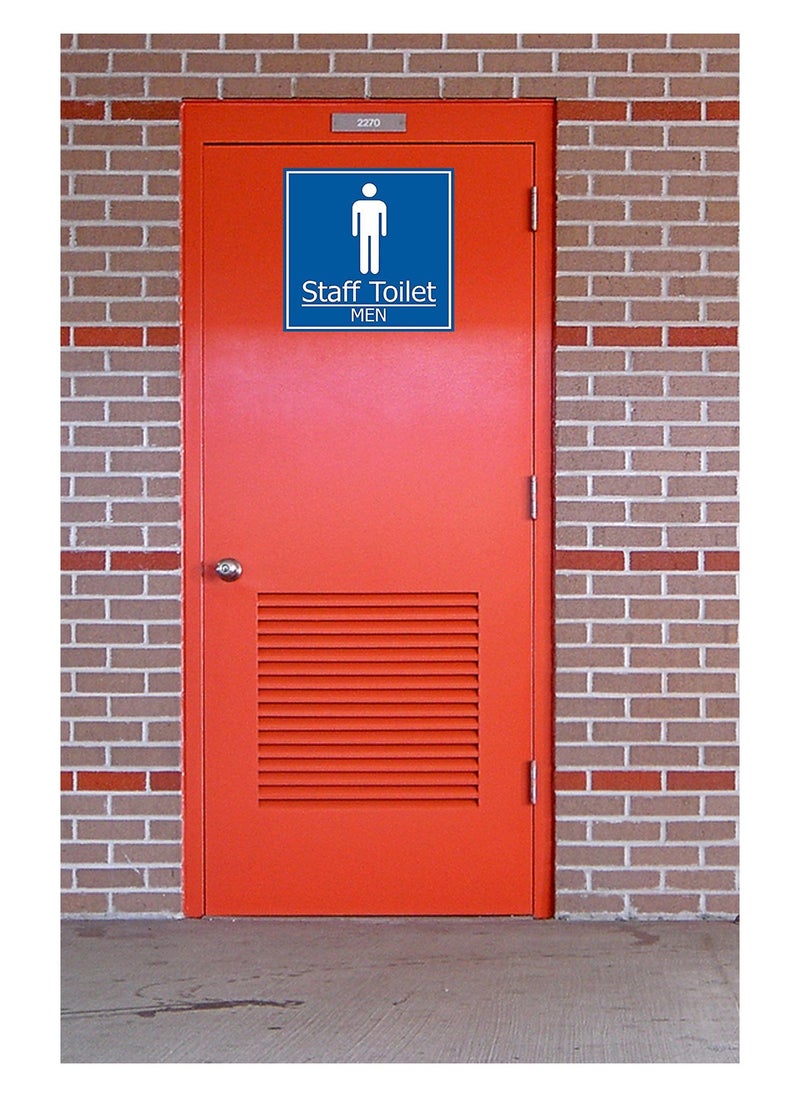 Generic Guidance sign, vinyl bathroom door sticker for men's bathroom, to guide toilet doors and home walls, blue color, 15 x 15 cm from Up to Date Egypt  - Image 3