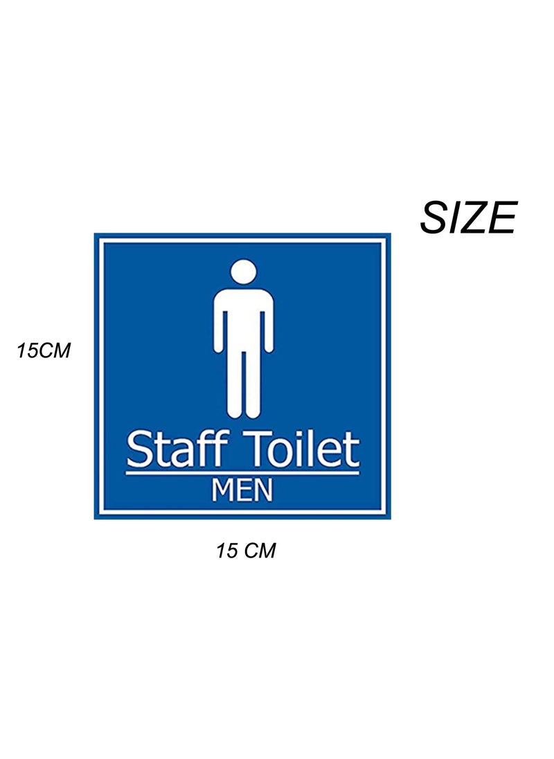Generic Guidance sign, vinyl bathroom door sticker for men's bathroom, to guide toilet doors and home walls, blue color, 15 x 15 cm from Up to Date Egypt  - Image 2