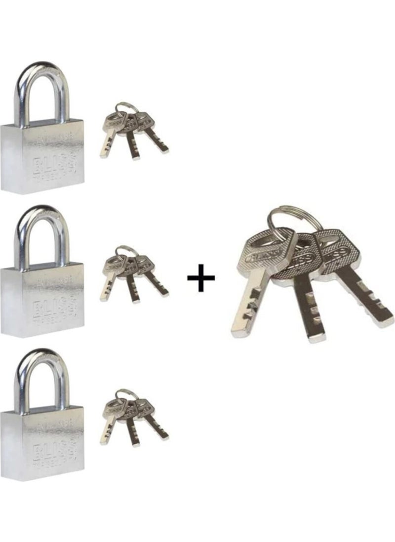 Trimax - Master Steel Padlock 55 mm Set of 3 - Image 1