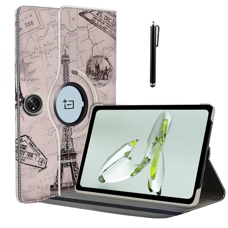 ProElite Case Cover for OnePlus Pad Go 11.35 inch Case, 360 Rotatable Smart Flip Case for OnePlus Pad Go 11.35 inch Tablet with Stylus Pen, Eiffel - Image 1