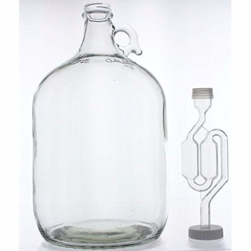 Home Brew Ohio 1 Gallon Glass Wine FermenterINCLUDES Twin Bubble Airlock  - Image 2