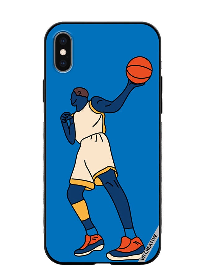 VR CREATIVE Protective Case Cover For Apple iPhone XS Max Basketball Player In Action With Ball Design Multicolour - Image 1