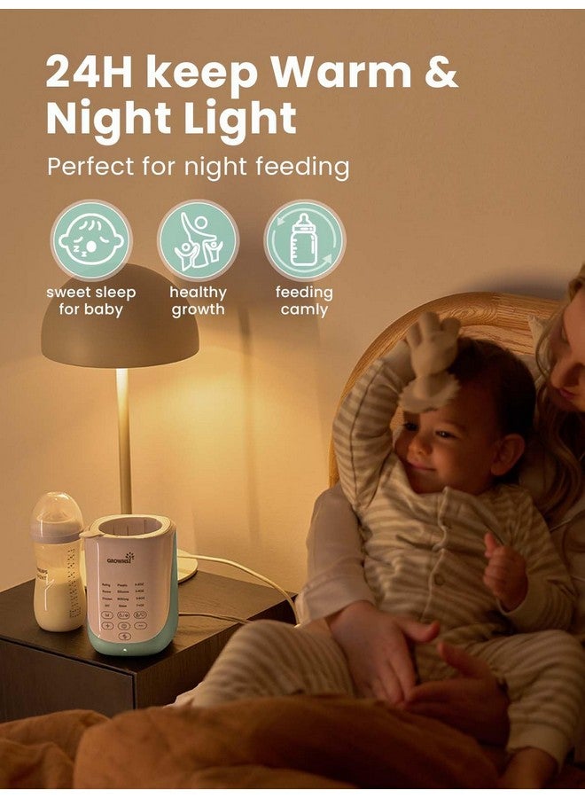 GROWNSY GROWNSY Nutri Bottle Warmer with Innovative Auto-Lift Feature, 10-in-1 Fast Baby Bottle Warmer with Night Light, Retain Nutrients Milk Warmer for All Bottles  - Image 3