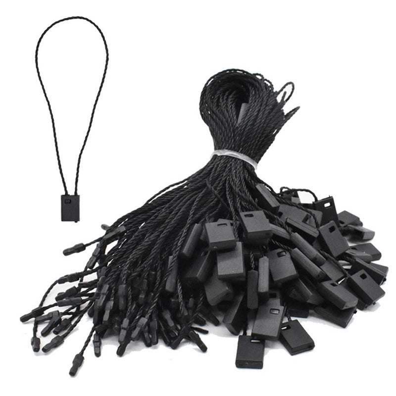 brandless 7 Inch Hang String Tag Fasteners Nylon Snap Lock Pin Loop Fastener Hook Ties 1000Pcs (Black) - Image 5