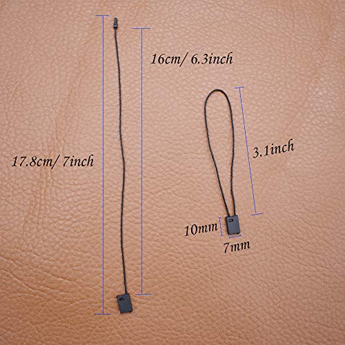 brandless 7 Inch Hang String Tag Fasteners Nylon Snap Lock Pin Loop Fastener Hook Ties 1000Pcs (Black) - Image 2
