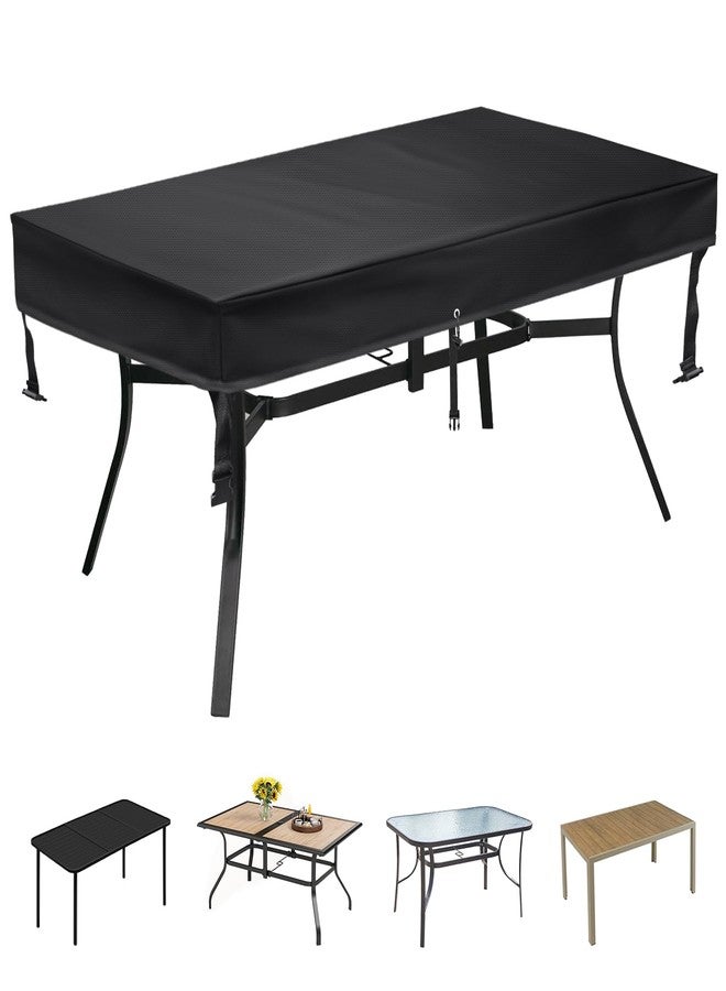 SUNICO Outdoor Patio Table Cover Rectangle, Waterproof Outdoor Patio Furniture Cover for Tables 60x35x6 Inch - Image 1