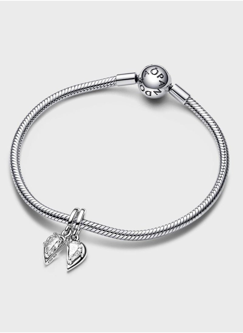 PANDORA Heart Sterling Silver Splitable Charm Bracelet - Image 3
