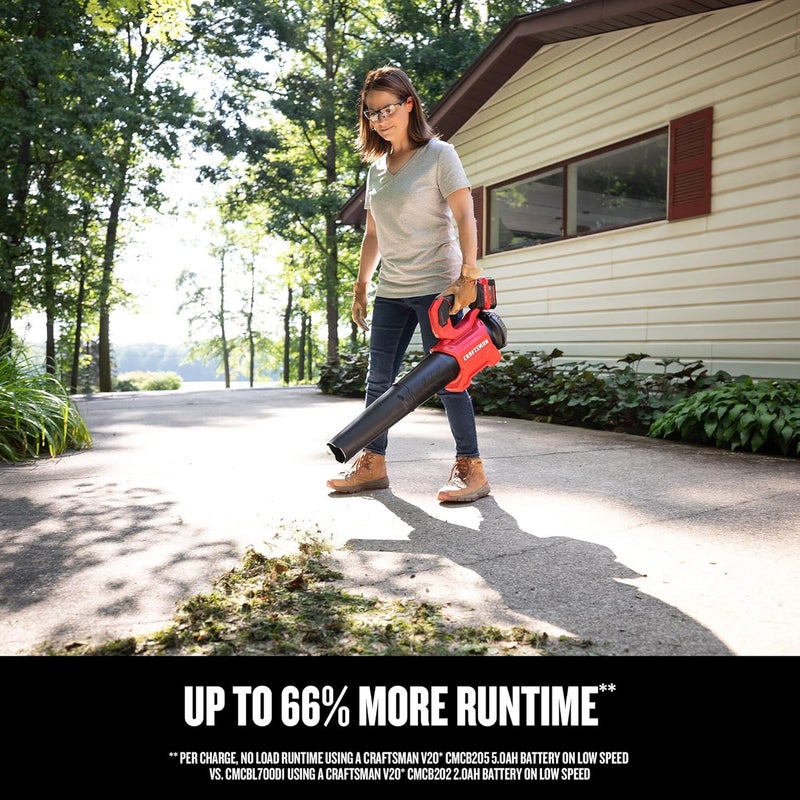 CRAFTSMAN CRAFTSMAN V20 RP Cordless Leaf Blower Up to 110 MPH Power Brushless Motor 50Ah Battery  Charger Included CMCBL730P1  - Image 3