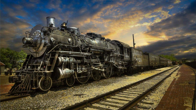 Buhoet Jigsaw Puzzles 1000 Pieces for Adults - Train Landscape - Wooden Puzzle - Unique Suitable for Teenagers and Adults, Home Decoration(75x50cm) - Image 1