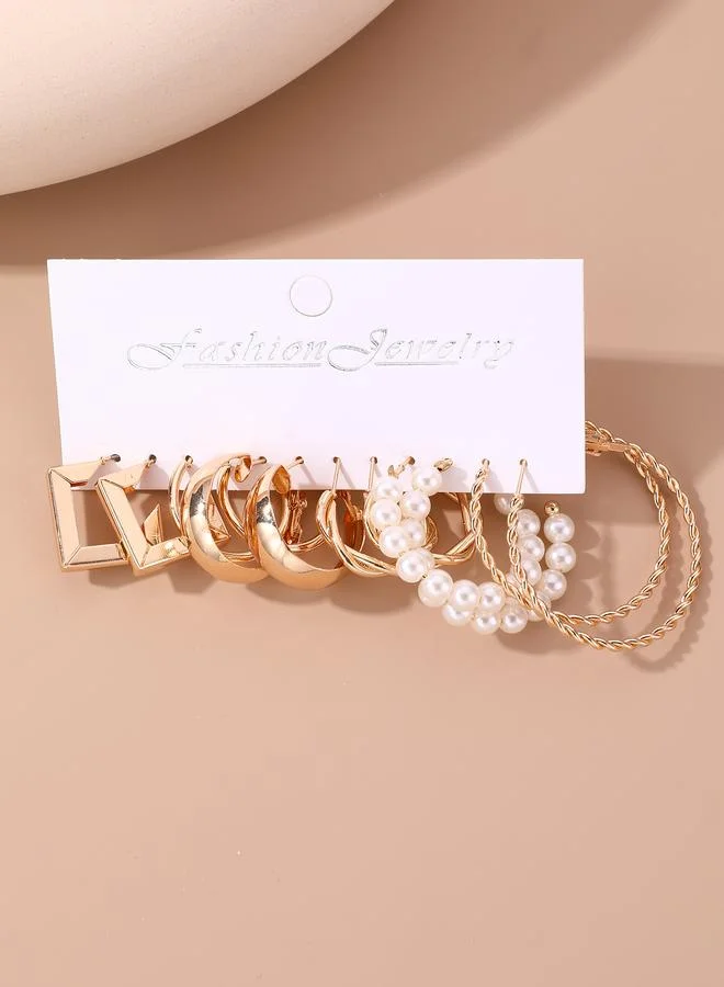 Take Two Set of 6 - Geometric Hoop Earrings