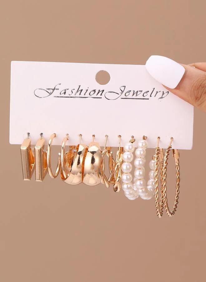 Take Two Set of 6 - Geometric Hoop Earrings