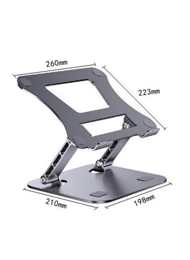 Generic - Laptop Bracket Desktop Elevated Heat Dissipation Base Folding Lifting Rotating Office Projector Computer Bracket-Color:515 Gray: Aluminum Alloy Computer Stand - Image 1
