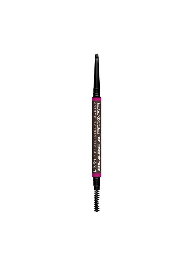 NYX PROFESSIONAL MAKEUP NYX Professional Makeup Blade & Shade, Dual Edged Brow Pencil, Up to 16HR wear, Smooth-glide pigment, Espresso