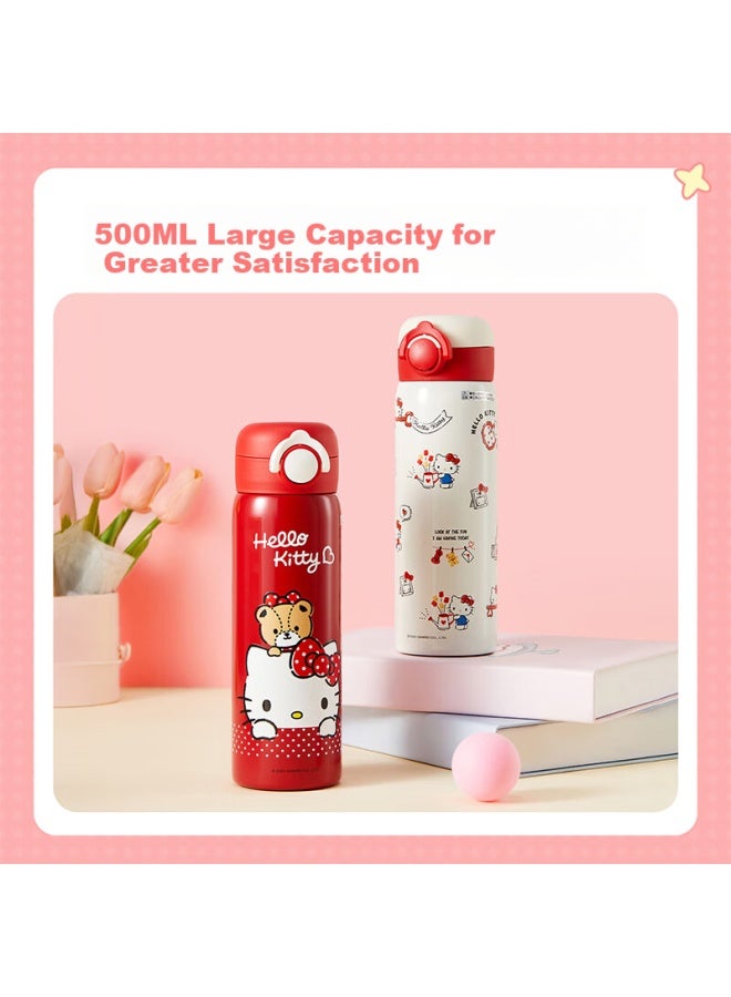 Miniso o Kitty 316 Magic Flip Lid Insulated Bottle 500ml - Image 4