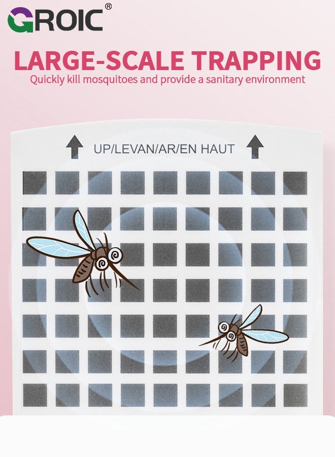 GROIC Fruit Fly Traps for Indoors Plug-in Fly Trap Indoor Flying Insect Trap 2-in-1 Mosquito Trap with Night Light Gnat Traps for House Indoor Fly Trap for Moths Other Flying Insects(1 Device+5 Trap Refill) - Image 3